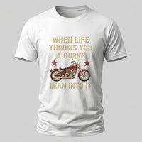 Load image into Gallery viewer, When Life Throws You a Curve motorcycle t-shirt front