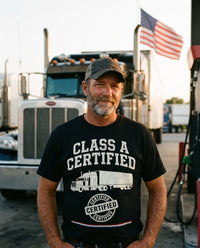 Load image into Gallery viewer, Trucker wearing the Class A Certified tee