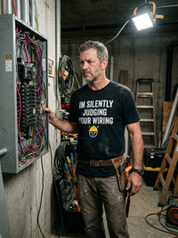 Load image into Gallery viewer, Silently Judging Your Wiring | Funny Electrician Shirt | Snarky Tee