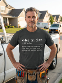 Load image into Gallery viewer, Electrician Definition | Funny Electrician T-Shirt | Birthday Gift