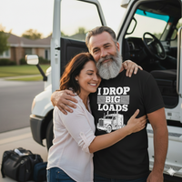 Load image into Gallery viewer, I Drop Big Loads — Trucker Humor Heavyweight T-Shirt